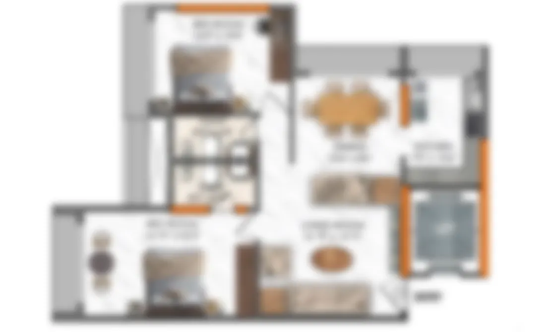 3 BHK (787 Sq.Ft)